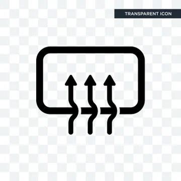 Car defroster vector icon isolated on transparent background, car defroster l Stock Illustration