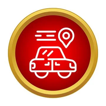 Car delivering package with gps location tracking 스톡 일러스트