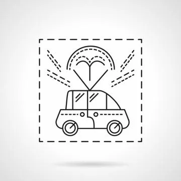 Car delivery flat line vector icon 库存插图