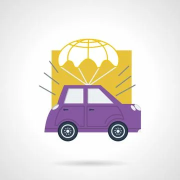 Car delivery flat vector icon Illustrazione stock