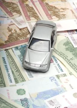 The car on denominations. Stock Photos