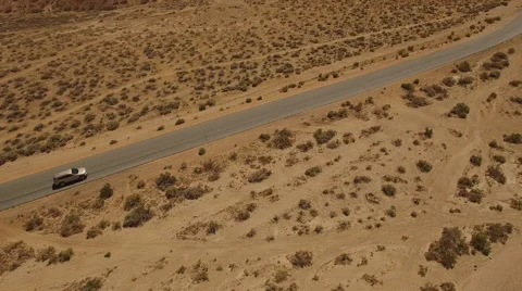 Car in the Desert Stock Footage 68379475
