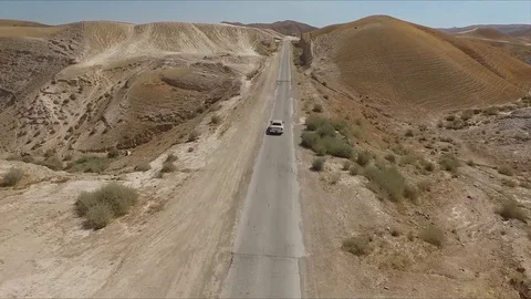 Car in the Desert Stock Footage 93726566