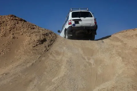 Car in desert Stock Photos