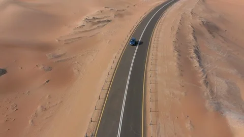 Car at desert road Stock Footage 115168189