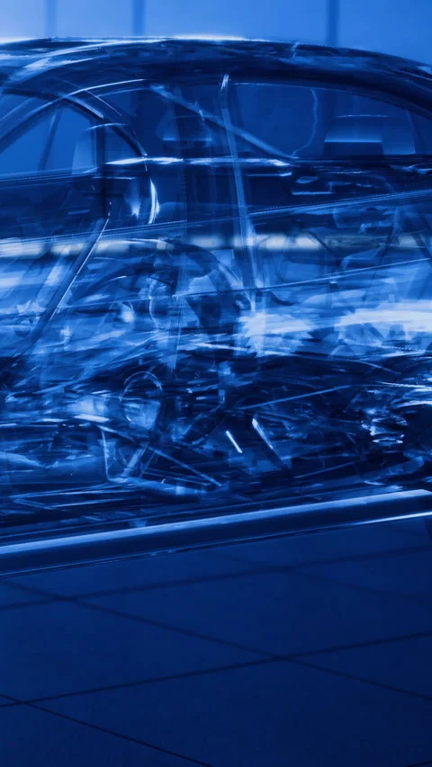 Car design process shows technical elements in clear view Stock Footage 334883648