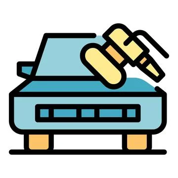 Car detailing icon vector flat Stock Illustration