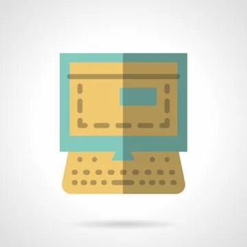 Car diagnosis flat color vector icon Stock Illustration