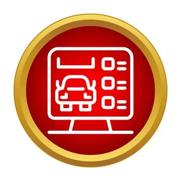 Car diagnostic dashboard display checking vehicle systems Illustrazione stock