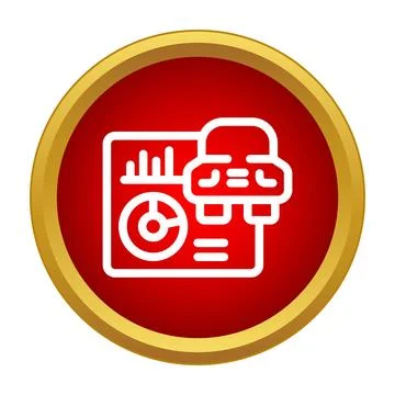Car diagnostic dashboard icon analyzing vehicle data 스톡 일러스트