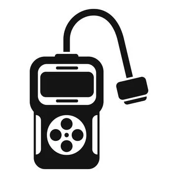 Car diagnostic tool showing engine error codes for mechanic repair Illustrazione stock