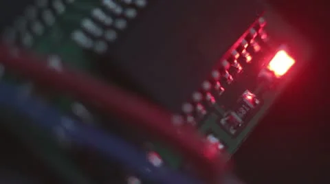 Car Diagnostic tool at work [LED flashing] _2 Stock Footage 22293047