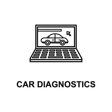 Car diagnostics icon. Element of car repair for mobile concept and web apps Stockillustratie