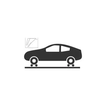 Car diagnostics icon flat Stock Illustration