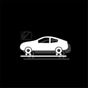 Car diagnostics icon flat Stock Illustration