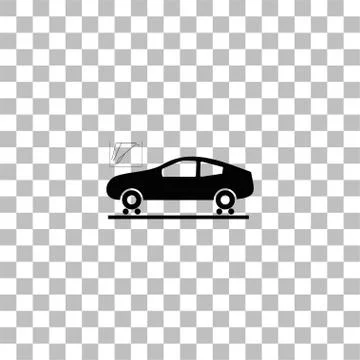 Car diagnostics icon flat Stock Illustration