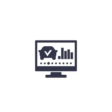 Car diagnostics icon Illustrazione stock