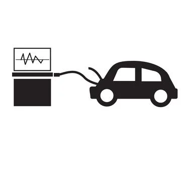 Car diagnostics icon on white background. computer diagnostic machine. Stock Illustration