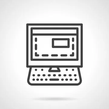 Car diagnostics simple line vector icon 스톡 일러스트