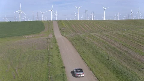 Car On The Dirt Road In The Field Stock Footage 88069088