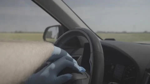 Car disinfection during the coronavirus period. Stock Footage 132535853