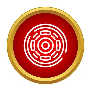Car disk brake icon in red circle イラスト素材