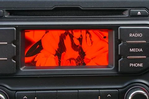 Car display broken Stock Photos