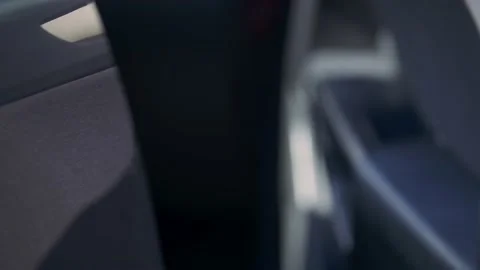 Car door handle close-up. Man gets into car Video stock 155536733