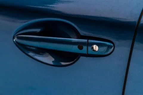Car door handle. Keyless entry car door handle with touch sensor. Access butt Stock-Fotos