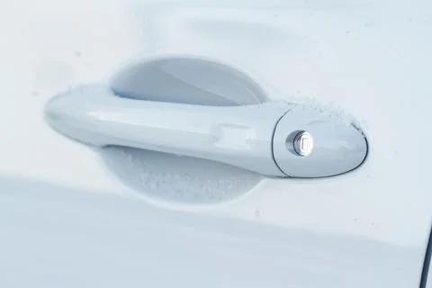 Car door handle. Keyless entry car door handle with touch sensor. Access butt Stock Photos