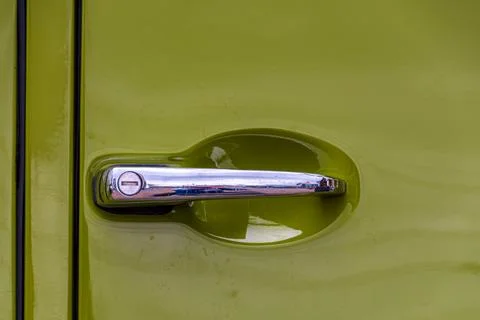 Car door handle Fotos Stock