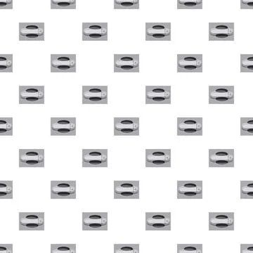 Car door handle seamless pattern background creating automotive design Illustrazione stock