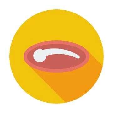 Car door handle, single flat icon. Illustration