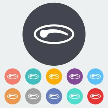 Car door handle, single icon. Illustration