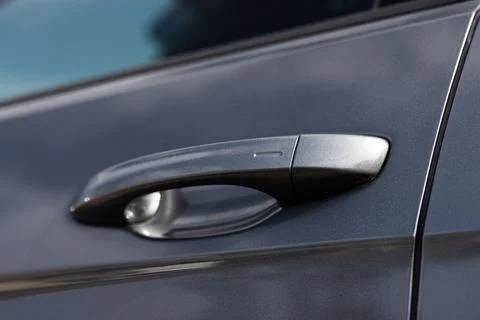 Car door handle with unlock button. Keyless entry car door handle with touch Photos