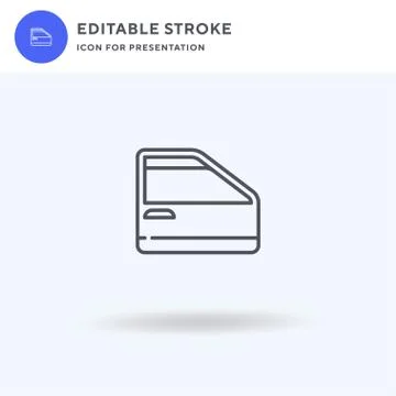 Car Door icon vector, filled flat sign, solid pictogram isolated on white, logo Stock Illustration