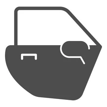 Car door solid icon, Car parts concept, Automobile door sign on white background Stockillustratie