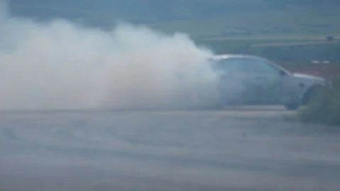 Car drift race Stock Footage 77390228