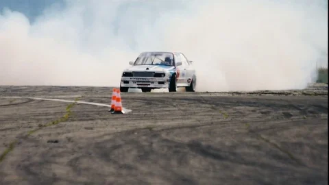 Car drift race Stock Footage 77403382