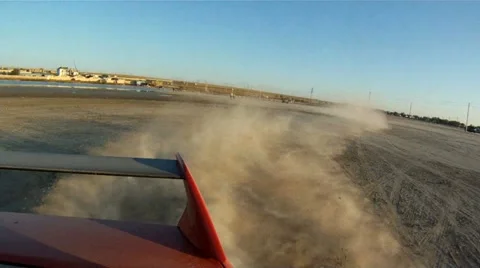 Car is drifting on sand Stock Footage 20532645