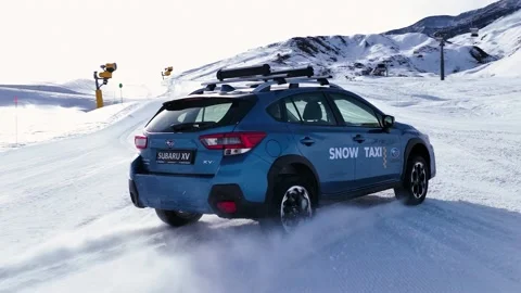 Car Drifting on snow Stock Footage 236423132