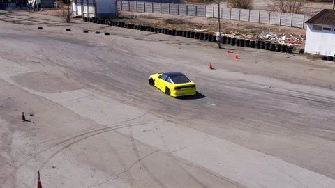 Car drifting on the track Stock Footage 99212310