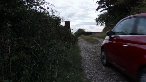 Car Drive Up Country Path Stock-Footage 101683594