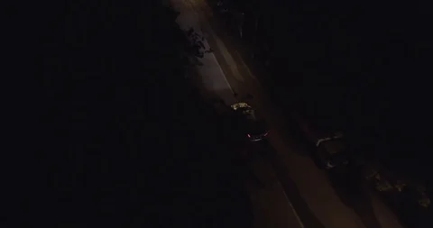 Car Drive Night Stock Footage
