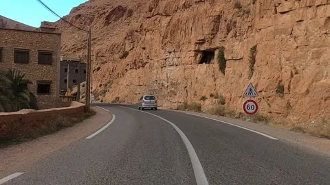 A car drive in rural Morocco Stock Footage 200413473