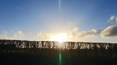 Car Drive Through British Rural Countryside Farms and Landscape Stock Footage 324785790