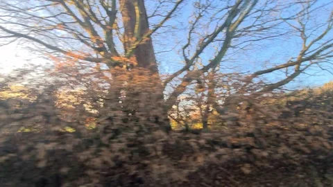 Car Drive Through British Rural Countryside Farms and Landscape Stock Footage 324826936
