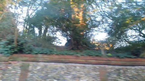 Car Drive Through British Rural Countryside Farms and Landscape Stock Footage 324827593