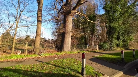 Car Drive Through British Rural Countryside Farms and Landscape Stock Footage 324827680