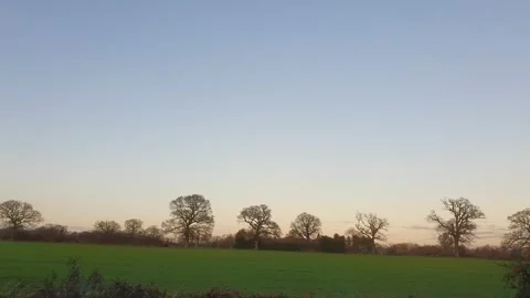 Car Drive Through British Rural Countryside Farms and Landscape Stock Footage 324828336